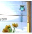 Cosswe Carillon éolien en en forme de chouette Tubes en aluminium Carillon à vent en métal Décoration à suspendre pour chambre de balcon fenêtre décoration d'intérieur