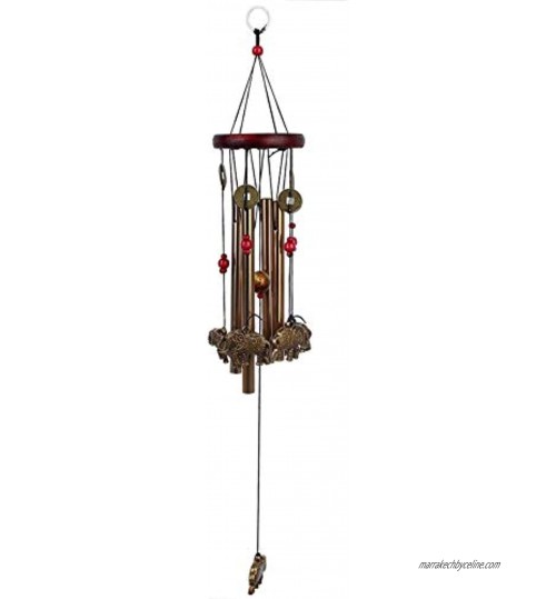 HERCHR Carillons de Vent de modèle d'éléphant carillons de Vent en métal pour la décoration extérieure de Carillon d'artisanat