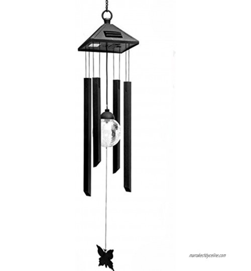 HomeYoo 7 Couleurs changeant de Carillon de Vent LED Lampe étanche Carillon à Vent Solaire pour Jardin Patio Porch Mobile D'exterieur Ou Intérieur Meilleur Décor Lumineux Carillon à Vent Solaire