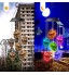 icyant Carillon solaire en forme de tête de mort avec 6 LED Décoration réaliste pour intérieur ou extérieur Pour fête Noël Halloween cour jardin discothèque bar maison