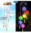 IWILCS Carillons éoliens solaires LED Lampe Carillon à Vent avec Cloches Carillons éoliens Décoration Lumière à Changement de Couleur Lumière Solaire Carillon de Vent pour Jardin