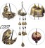 LESES Carillon à Vent nid d'oiseau avec 12 Carillons éoliens Carillons de Vent pour extérieur Décoration de Jardin Carillon éolien pour Patio Maison Porche