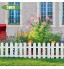 5pcsdécorative clôture de jardin clôture de piquetage blanche unique détachable panneaux de clôture en plastique pour la terrasse en plein air jardin clôture décoration arrière 19.68x11.81inch