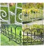 Clôture Jardin Palissade Jardin 5 Pack Panneaux décoratifs de clôture de Bordure de Jardin de Cour extérieure pour Plantes bordant la clôture de Bordure de pelouse Noir Blanc 9,84 pi GXBCS090
