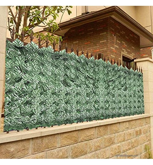 Haie Artificielle pour Balcon Rouleau De Clôture en Feuilles Vertes Artificielles Décoratif Revêtement De Clôture Faux Clôture De Confidentialité pour Décoration Murale De Jardin Extérieur