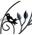 Relaxdays Treillis jardin oiseaux fer Clôture plante grimpante Grille fleurs métal Arceau rosier 120 x 40 cm noir