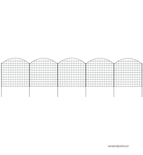 Unfade Memory Ensemble de clôture voûtée D'étang,Panneaux de Clôture,Clôture de Jardin Bordure de Jardin Décorative Pliable Clôture en métal,pour Jardins Forêts Balcons