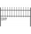 vidaXL Clôture de Jardin avec Dessus en Lance Panneaux de Clôture Décorative Barrière de Jardin Patio Ferme Extérieur Acier 8,5x1,2 m