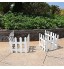 ZYYYWW Clôture en Plastique Palissade 1,2 m décoratif de Piquet de piquetage en Bois Miniature Maison de Jardin de noël Blanc Color : White