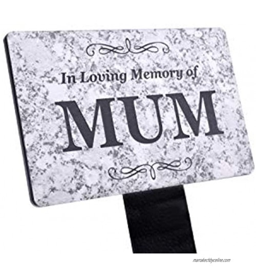 OriginDesigned in Loving Memory of Mum Memorial Plaque en Granit Effet Pierre funéraire pour Jardin extérieur Hommage décoratif