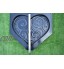 Pierre décorative en forme de cœur pour le jardin moule à béton en plastique ABS #S31