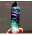 Ularma Baguette hexagonale de cristal de quartz naturel Fluorite Pierre précieuse violette verte 7.1-7.4cm coloré