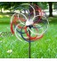 CXJC Moulin à vent solaire en métal Décoration de jardin Lampe LED cinétique Mobile à vent pour extérieur Sculpture verticale en métal pour extérieur Cour pelouse