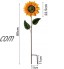 Mobile à vent pour jardin tournesol 80 cm de haut sculptures et rotations à vent durable et résistant aux intempéries en métal pour porches terrasses jardins ou parterres de fleurs