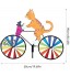 Moulin à vent pour jardin Motif chat et chien Piquet de vélo Moulin à vent en 3D Décoration de jardin