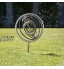 RM E-Commerce Mobile à vent en métal décoration de jardin sculpture cinétique jeu de vent extérieur boule diamètre 50cm