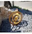 RM E-Commerce Mobile à vent en métal décoration de jardin sculpture cinétique jeu de vent extérieur boule diamètre 50cm