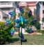 VEWOGARDEN Mobile à vent solaire LED en forme de paon pour jardin décoration de cour sculpture en métal pour terrasse pelouse et décoration extérieure