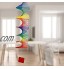 YZYQ Mobile à vent 3D arc-en-ciel – Carillon à suspendre en bambou coloré pour jardin