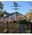 Baoblaze Girouette en Métal Fer Vitesse du Vent en Plein Air Support de Jardin pour Le Jardin Cour Patio Pelouse Décor Bouledogue