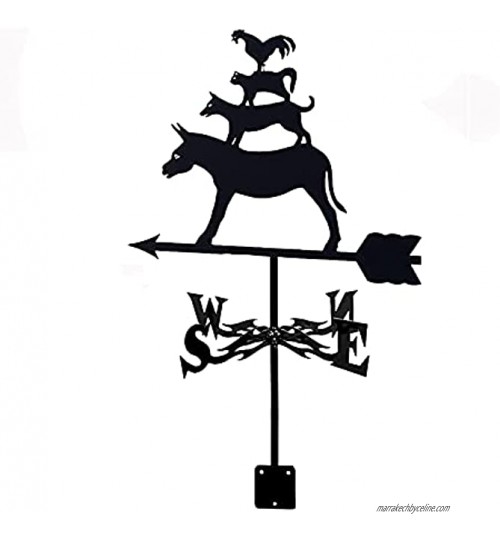 GXXDM girouettes Sculptures créatives girouette en Acier Inoxydable Outils de Mesure girouette avec revêtement antirouille Durable Jardins extérieurs Maisons Patio pelouses