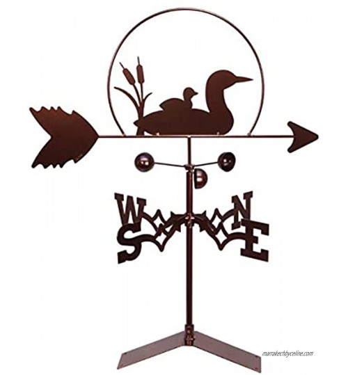 Mawwanta Girouette en métal pour pieu de Jardin girouette de Canard rétro Montage d'indicateur de Direction du Vent Conception d'ornement de Jardinage pour Ornement de Jardin