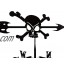 YIHANGG Girouette 29.5" girouette rétro scène de Ferme girouette Outils de Mesure Professionnels décoration de Jardin de Patio crâne 35X75Cm