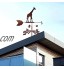 YIPUTONG Outil de Mesure de girouette en métal de girouette Arbres Girafe Canard Bouchon de Jardin de girouette d'âne décoration de Toit d'indicateur de Direction de Vent de Poteau