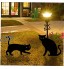 Froiny 3pcs Joue décoratif de Chat pieu de Silhouette de Chat Noir pour Yards pelouse Trottoir extérieur Jardinage fête fête Art Cadeaux