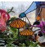 HYAQ Libellules décoratives de jardin en acrylique coloré Piquets de décoration arc-en-ciel Décoration intérieure et extérieure Pour passage de pelouse patio parterres de fleurs 10 x 15 cm