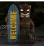 jinyi2016SHOP Signe de Bienvenue Résine Surfboard Jardin Statue Lampe Bienvenue Surf Board pour Jardin extérieur Bienvenue Panneau Décorations de la pelouse Yard Ornements Panneau de Bienvenue