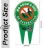Lot de 2 panneaux « No Pooping Dog » de 35 x 20 cm avec piquet qui brillent dans le noir « Be Respectful » pour empêcher le chien de déjecter ou de pipi sur la pelouse vert