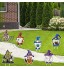 Lot de 7 panneaux ondulés étanches pour Halloween décoration de jardin avec 16 piquets
