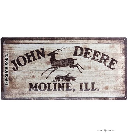 Nostalgic-Art John Deere avec Logo 1937 Plaque 25 x 50 cm