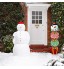 Outus Décorations Piquets Signes de Cour de Noël Décor de Cour en Plastique de Bonhomme de Neige de Noël Panneaux de Jardin de Bonbons de Bonhomme de Neige en Plein Air avec Piquets 54 Pouces