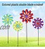 Qagazine Moulin à vent coloré en plastique double couche durable étanche jeu de puzzle durable pour jardin cour pelouse enfants
