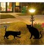 Ruluti 3pcs Black Cat Silhouette Statue Jardin Décoration De Jardin Décoration Décoration Pelouse