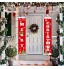 Sayala Bannière de Noël 2 Pcs Bienvenue Joyeux Noël Porche Signe Bannière Porte Décor De Noël Rouge Bannières Suspendues pour La Maison Mur Porte Partie Appartement