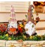 TIANBANGSHI Décorations d'halloween Signes de Gnomes Signe de GNOME d'art en métal d'automne avec des piquets Décorations de Jardin en Plein air et Signes de pelouse pour Les Ornements de Jardin-C