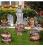 upain Lot de 6 panneaux décoratifs pour Halloween Avec bâtons En carton ondulé Avertissement de cour vampire Pour Halloween extérieur cour cimetière pelouse décoration de jardin