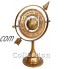 Hanzla Collection Sphère armillaire en laiton antique avec cadran solaire et flèche 26,7 cm