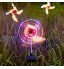 SNSN 75cm Solar Wind Spinners Lights avec Piquet de Jardin en métal Lampes solaires à LED Multicolores pour Les décorations de Jardin de Jardin de Patio de capteur de Vent extérieur