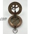Vimal Nautical Boussole à cadran solaire en laiton finition antique 7,6 cm