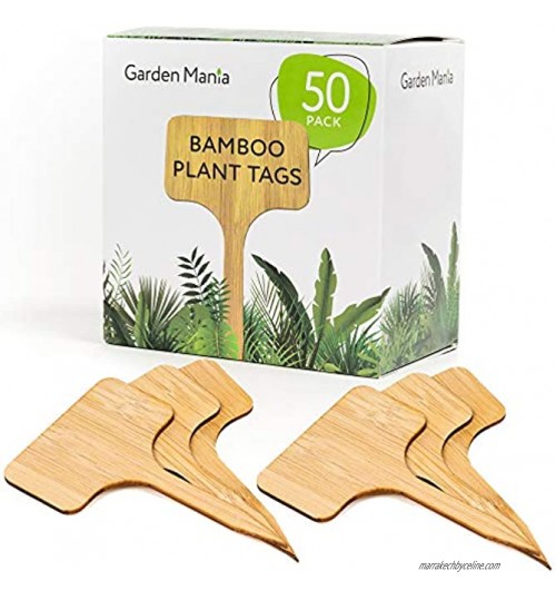 50 Pack Étiquettes pour Plantes en Bambou Naturel Écologique & Biodégradable Étiquettes pour Jardin Semis Potager Legumes Herbes Graines Fleurs Outils de Jardinage & Accessoires.