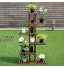 Costway Etagère à Fleurs en Bois Porte Pot de Plantes avec 6 Niveaux d’Etages pour Rangement Escalier Présentoire de Jardin pour Balcon Terrasse Salon 140,5 x 25 x 75 cm