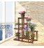 Escalier à fleurs à 5 niveaux Étagère en bois pour plantes Échelle à fleurs pour intérieur balcon salon extérieur 70 x 25 x 70 cm Marron