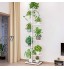 IBEQUEM Support de plantes en métal à 8 niveaux plusieurs étagères pour pots de fleurs étagère de rangement pour intérieur ou extérieur balcon jardin blanc