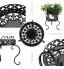 SUMNACON 1 support de pot de fleurs en métal pour intérieur et extérieur noir plante non incluse