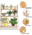 Support de plante en bambou étagère à fleurs Pots de plantes pliants à 3 niveaux étagère de support pour balcon salon jardin 70x40x96cmCouleur du bois