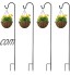 Yarnow Lot de 4 crochets en métal pour plantes de berger Pour mangeoire à oiseaux Décoration de mariage 8 mm x 90 cm